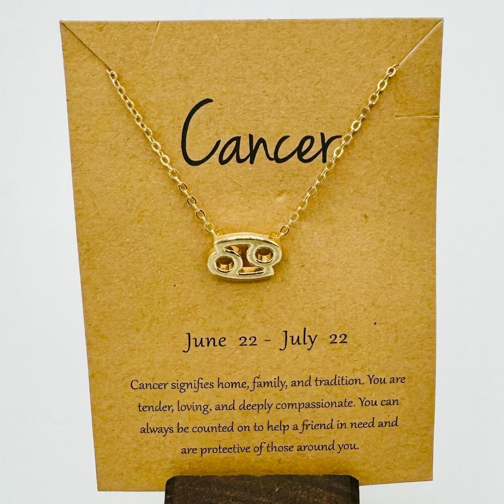 Gold Cancer Necklace - NWT